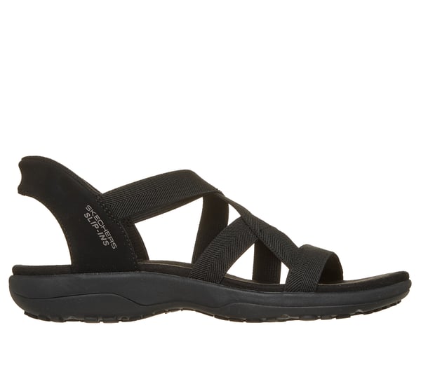 Skechers Slip-ins: Reggae Slim - Stretch Flex — BLACK