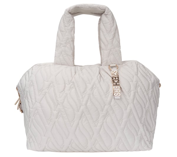 Quilted Tote Bag — BEIGE