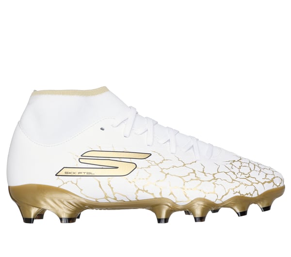 Skechers SKX_1.5 High Academy FG — WHITE / BLACK / GOLD