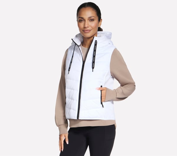 Performance Elite Cozy Fit Hooded Vest — WHITE