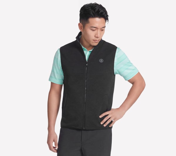 GO GOLF GO WALK Ottoman Vest — BLACK