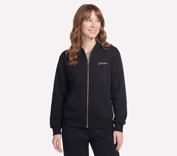 SKECH SWEATS Signature Full Zip Hoodie — BLACK