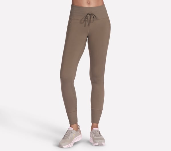 GO WALK RIB Mix Jogger — GRAY / OLIVE