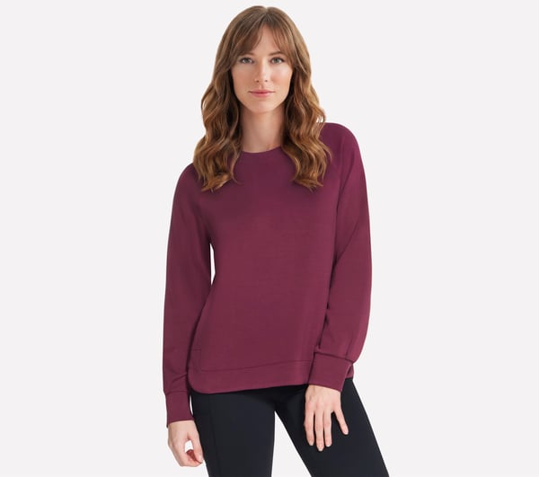 Cozy Luxe Crewneck — BURGUNDY / PINK