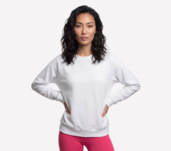 Cozy Luxe Crewneck — WHITE
