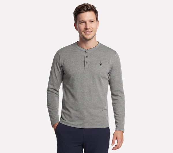 Off Duty Henley — CHARCOAL