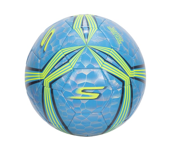 Hex Multi Mini Stripe Size 5 Soccer Ball — SILVER / LIGHT BLUE