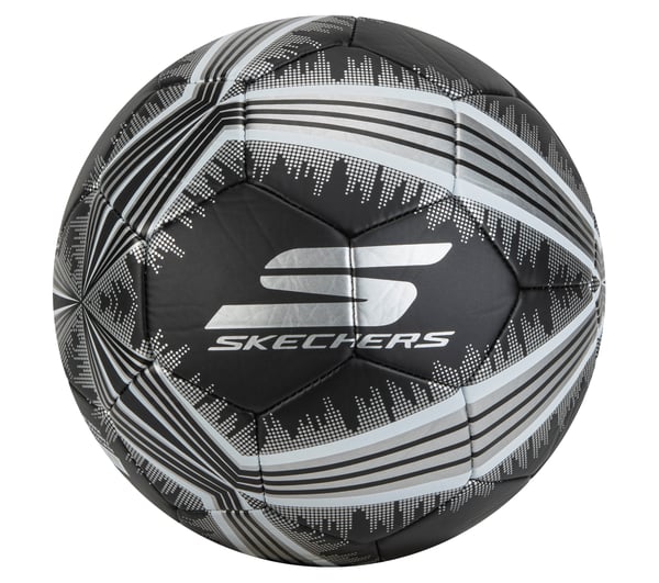 Hex Metallic Mini Stripe Size 5 Soccer Ball — BLACK