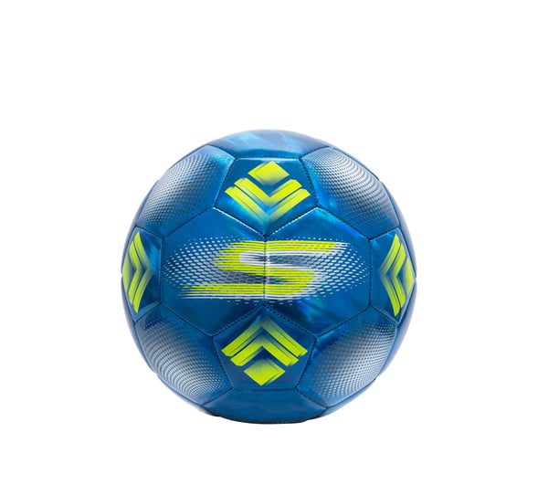 Hex Dusted Size 5 Soccer Ball — SILVER / BLUE