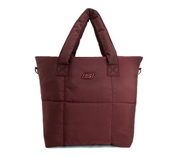 Quilted Shopper Tote — PLUM
