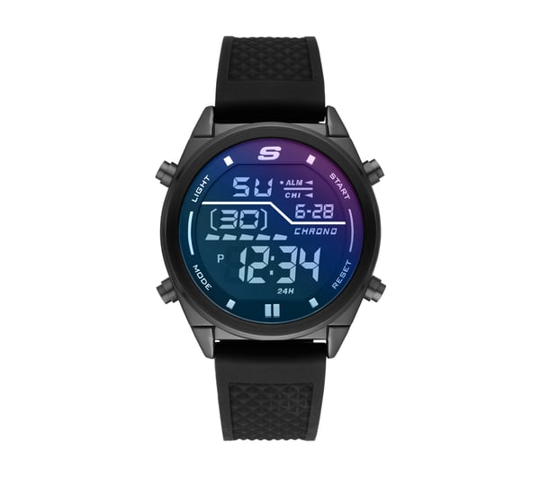 Skechers Accessories Blue Face Digital Watch — BLACK