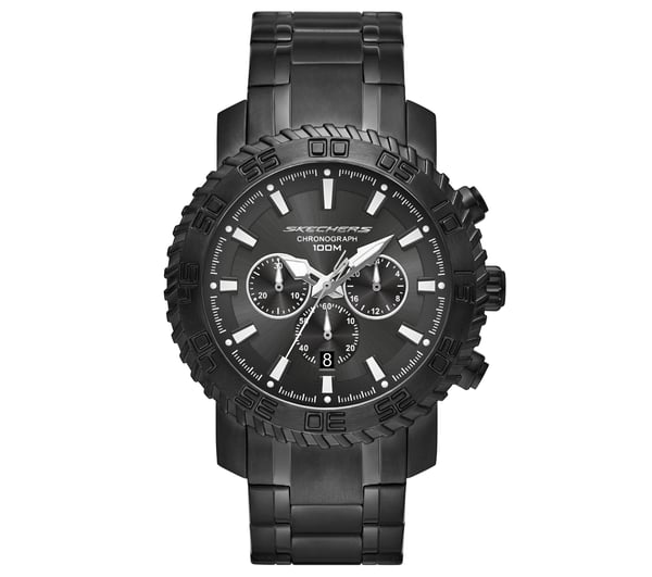 Stainless Steel Chronograph Watch — GUNMETAL