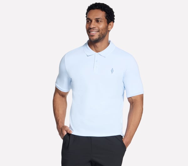 Skechers Off Duty Polo — WHITE / BLUE / ORANGE