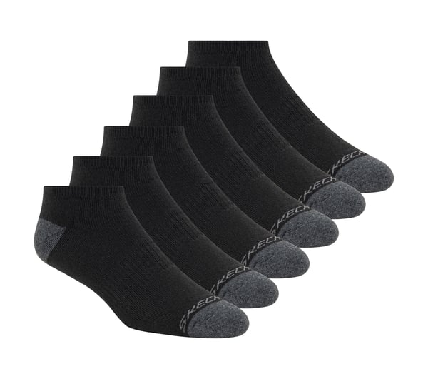6 Pack Walking Low Cut Socks — BLACK