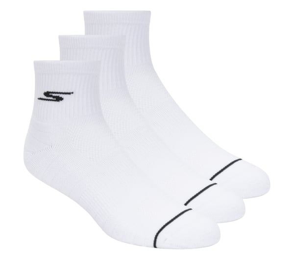 Quarter Premium Basic Socks - 3 Pack — WHITE