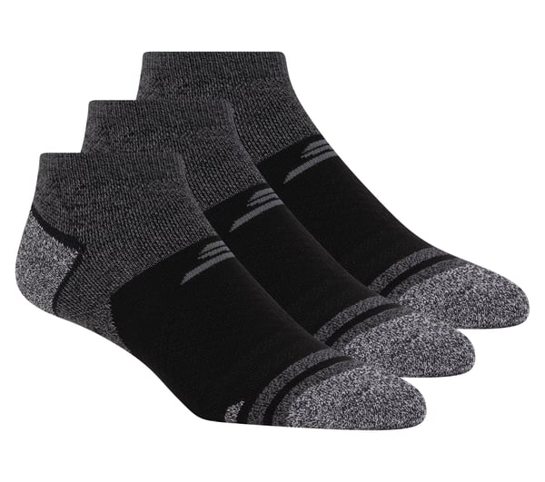 3 Pack Women's Performance Low Cut Running Socks — BLACK / GRAY