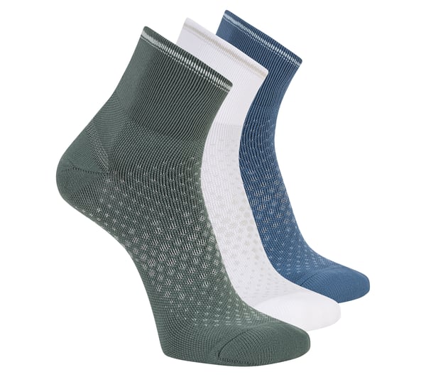 3 Pack Men's Performance Running Quarter Socks — GREEN / MULTI