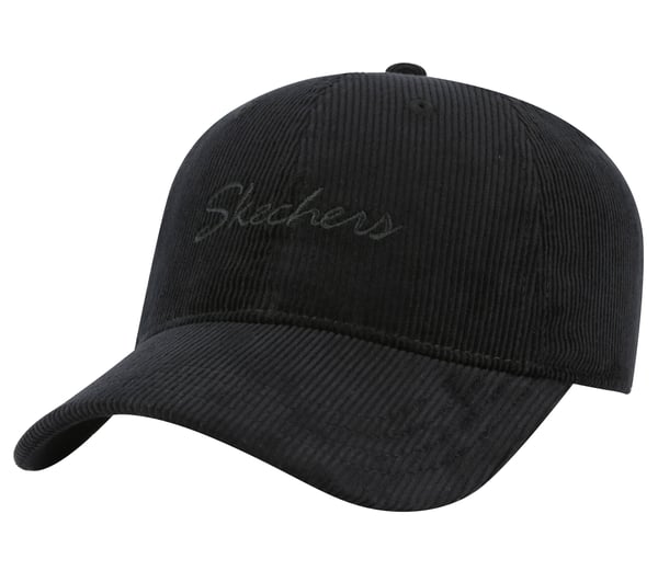 Skechers Corduroy Script Hat — BLACK