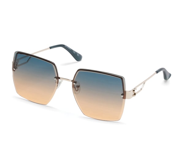 Oversized Rimless Square Sunglasses — GOLD