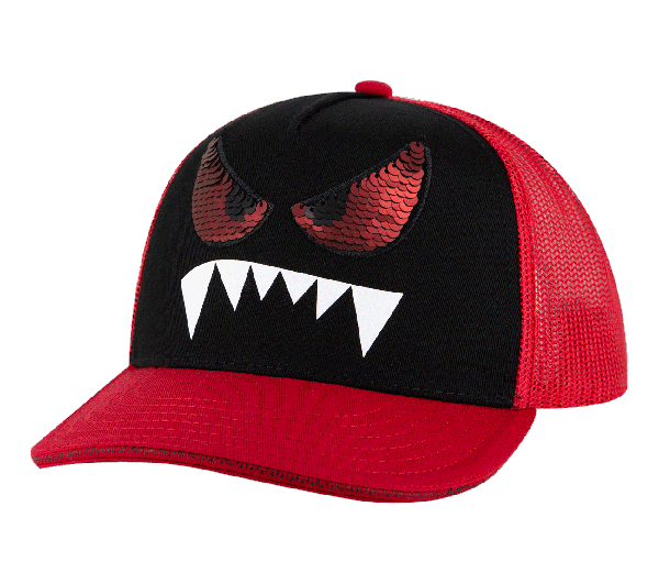 Skechers Monster Eyes Trucker Hat — RED