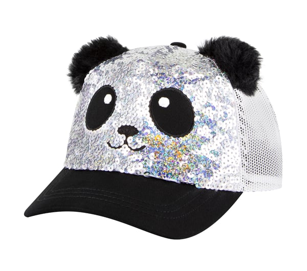 Skechers Sequin Panda Hat — SILVER / BLACK