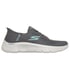 Skechers Slip-ins: GO WALK Flex - Grand Entry, CHARCOAL / TURQUOISE, full