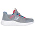 Skechers Slip-ins: Bounder - Brisk-Burst, CHARCOAL / RED, full