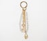 Pearl Lock And Key Bag Charm, GOLD, full