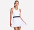Skechers Court Pleated Dress, WHITE, full