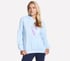 Floral Diamond Pullover Hoodie, SIL / WHITE / BLUE, full