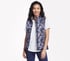 Cozy Fit Printed Vest, BLACK / WHITE / PURPLE, full