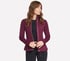 GO FLEX Harmony Full Zip Jacket, BURGUNDY / PINK, full