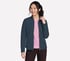The GO WALK Shine Jacket, GUNMETAL / LIGHT BLUE, full