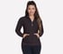 GO LUXE Rib 1/4 Zip, CHOCOLATE / BLACK, full