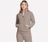 GO LUXE Rib 1/4 Zip, TAUPE / BROWN, full