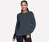 Cozy Luxe Crewneck, GUNMETAL / LIGHT BLUE, full