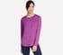 GO DRI Swift Long Sleeve Tunic Crew, NOIR / FUCHSIA, full