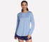 GO DRI Swift Long Sleeve Tunic Crew, BLANC / BLEU, full