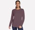 GO DRI Swift Long Sleeve Tunic Crew, BLANC / BRUN, full