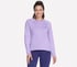 GO DRI Stride Long Sleeve Crew, WHITE / LIGHT PURPLE, full