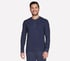 GO KNIT Waffle Henley, CHARCOAL / NAVY, full