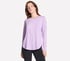 GO DRI Swift Stripe Long Sleeve, WHITE / LIGHT PURPLE, full