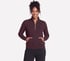 GO STRETCH Harmony Rib 1/4 Zip, WHITE / BURGUNDY, full