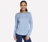 GO DRI Swift Stripe Long Sleeve Crew, BLANC / BLEU, full