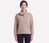 GO WALK Everywhere 1/4 Snap Pullover, TAUPE / BROWN, full