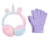 Tie Dye Unicorn Earmuff and Glove Set, MULTI, full