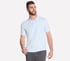 Signature Pima Polo, BLUE  /  SILVER, full