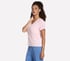 Pima V-Neck Tee, WHITE / PINK, full