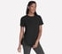 GO WALK Luxe Rib Tunic Tee, BLACK, full
