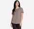 GO WALK Luxe Rib Tunic Tee, TAUPE / BROWN, full